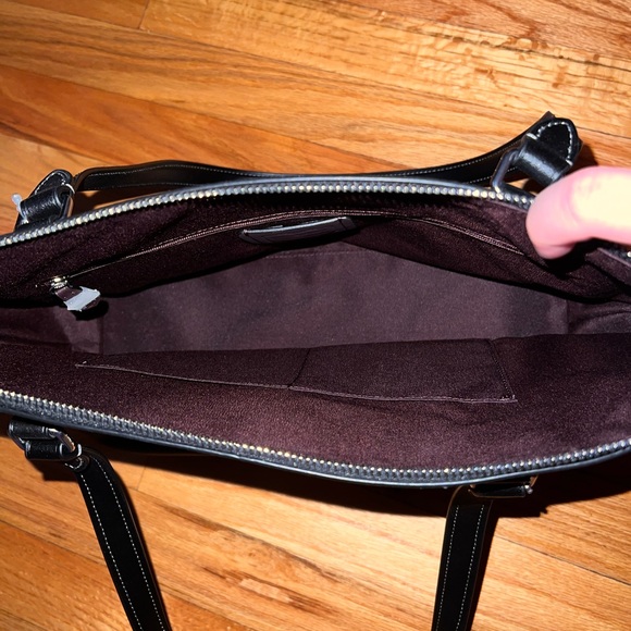 NWT Coach Canvas Gallery Tote Bag in Graphite Black - Picture 2 of 5